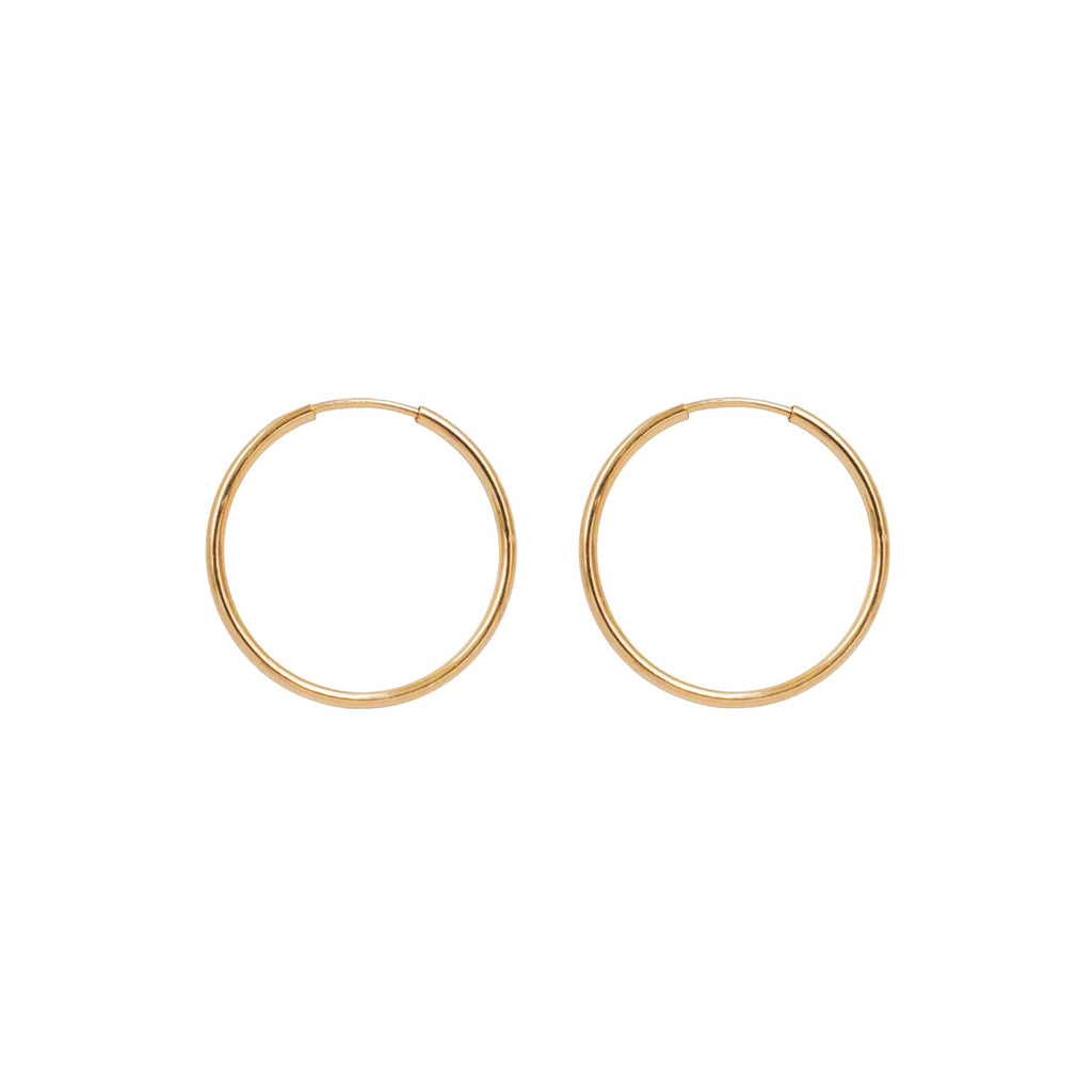 Plain Hoop Earrings - Gold-Plated Silver - Sister the brand
