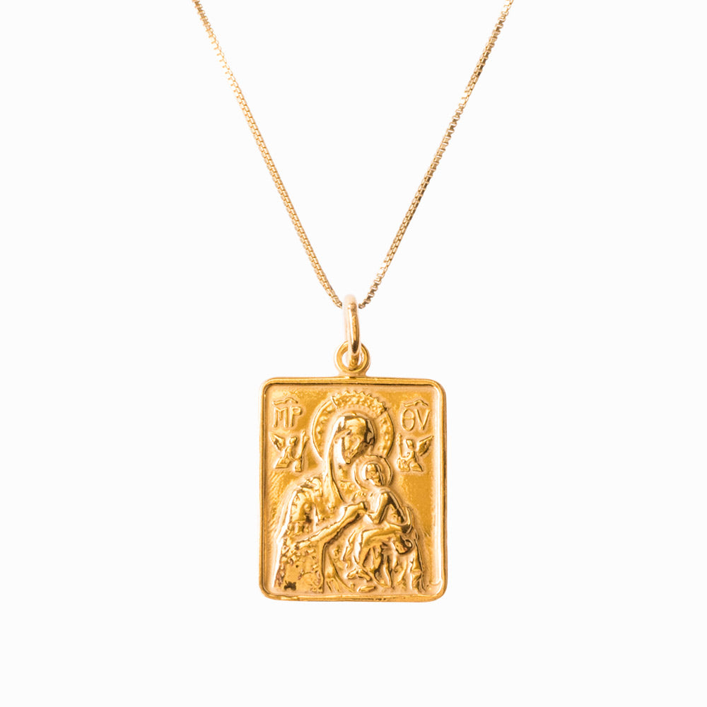 Madonna and Child Frame Gold Pendant - Sister the brand