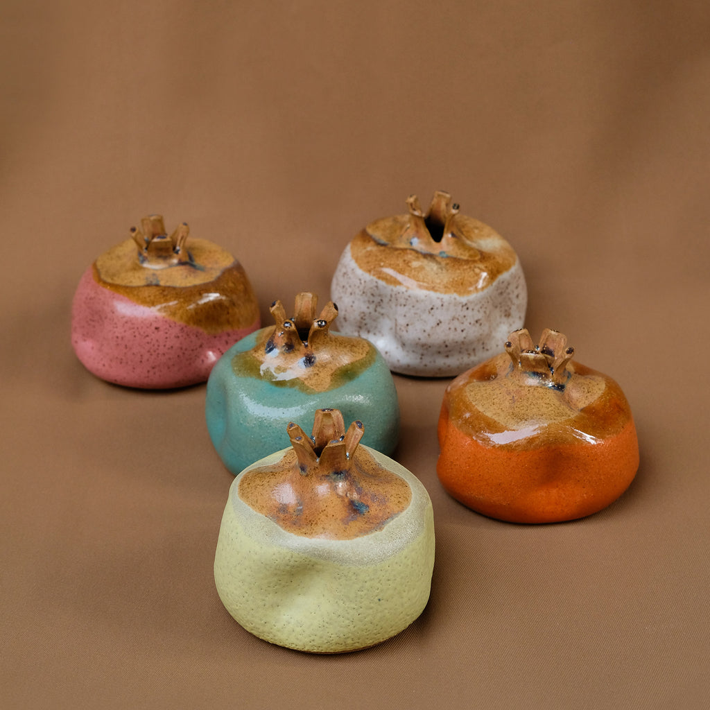 Green and Brown Ceramic Pomegranate - Sister the brand