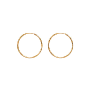 Plain Hoop Earrings - Gold-Plated Silver - Sister the brand