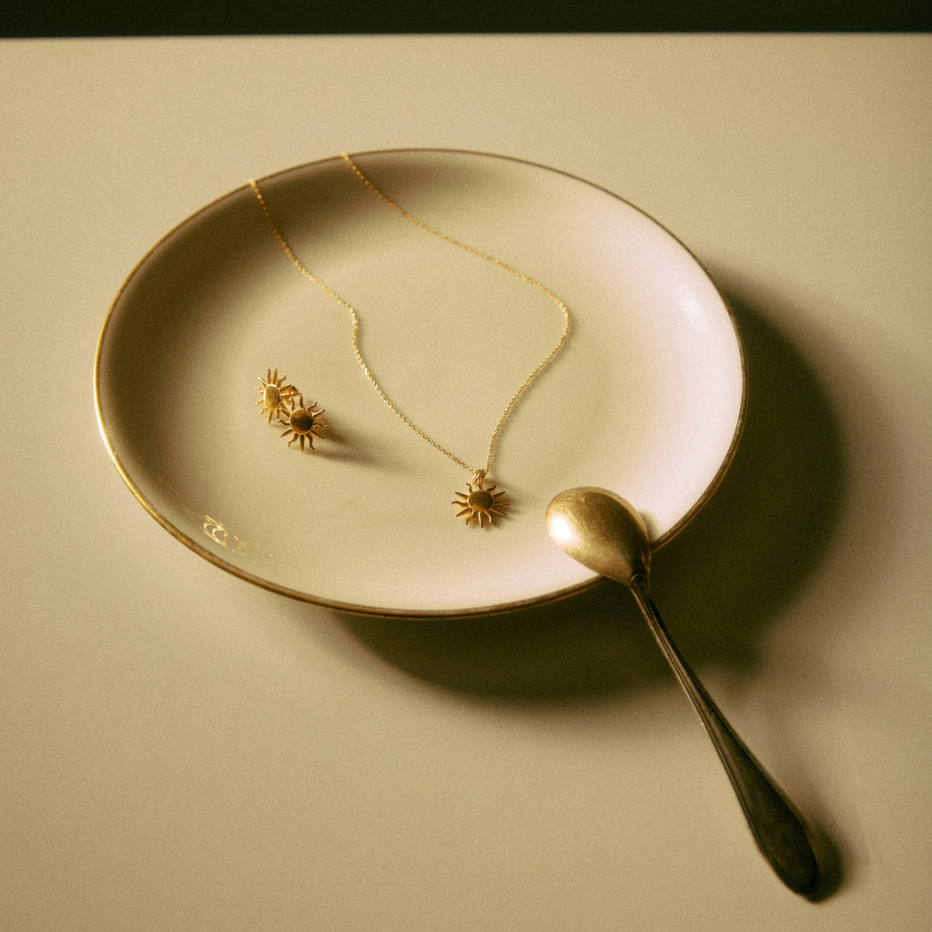 NANDI X SISTER Double Sun Pendant Hoop Earrings - Sister the brand