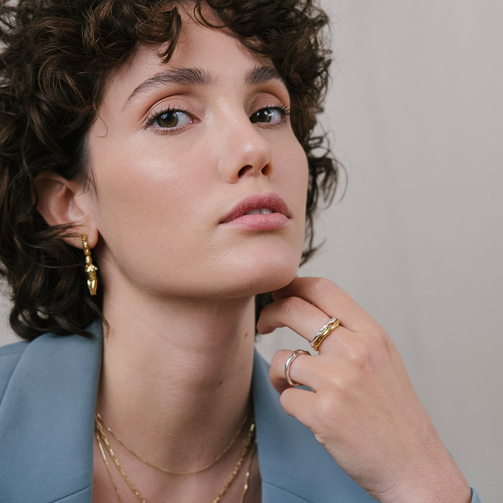 Aphrodite Drop Earrings - Gold-Plated Silver - Sister the brand