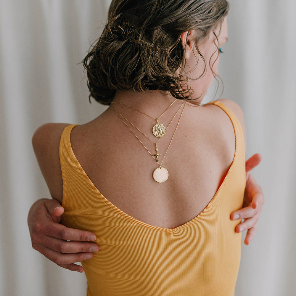 St Christopher and Madonna and Child Gold Pendant - Sister the brand