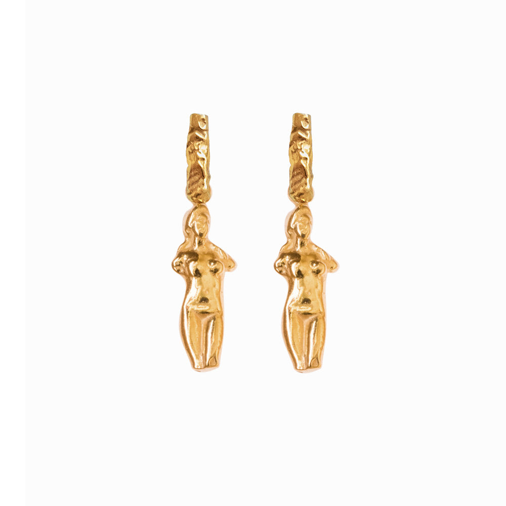 Aphrodite Drop Earrings - Gold-Plated Silver - Sister the brand
