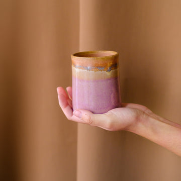 Pink and Brown Ceramic Tumbler - Sister the brand