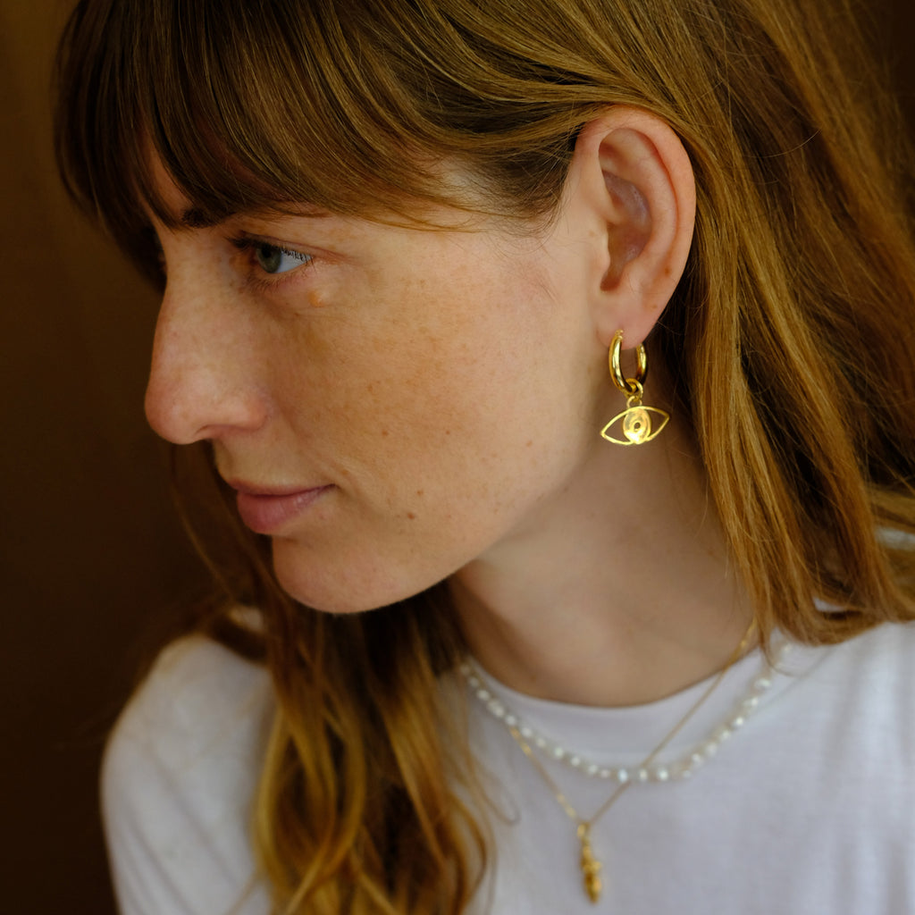 Chunky Hoop Earrings - Small - Gold-Plated Silver - Sister the brand