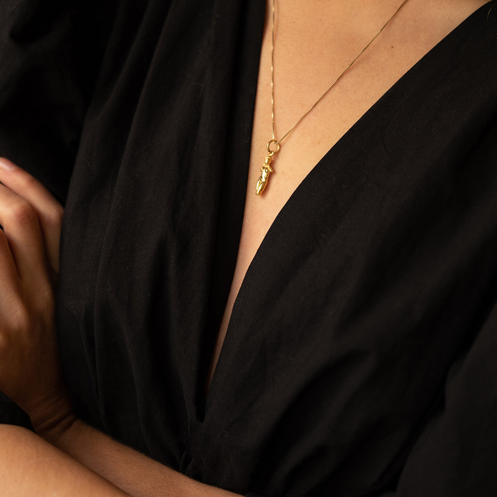 Aphrodite Pendant & Necklace - Gold-Plated Silver - Large - Sister the brand