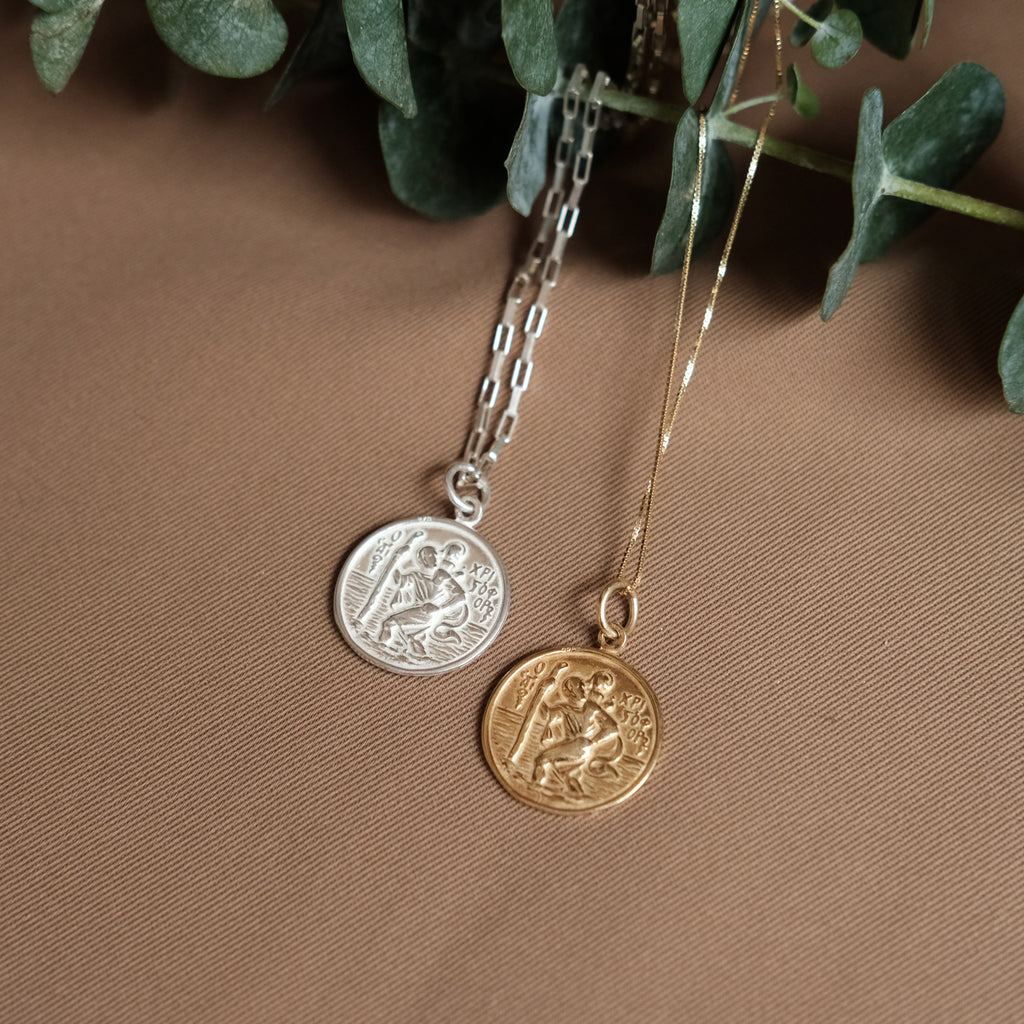 St Christopher and Madonna and Child Gold Pendant - Sister the brand