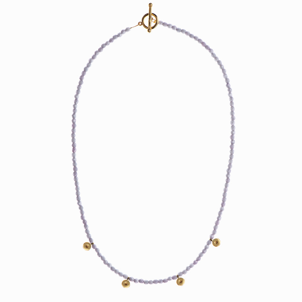 Gold Drops Glass Beaded Necklace - Sister the brand