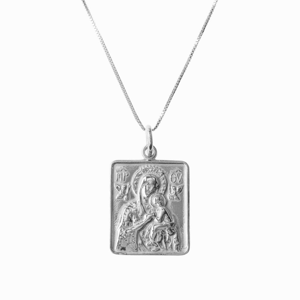 Madonna and Child Frame Silver Pendant - Sister the brand