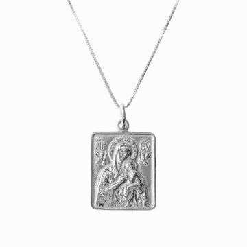 Madonna and Child Frame Silver Pendant - Sister the brand