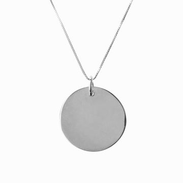 Plain Coin Large Silver Pendant - Sister the brand