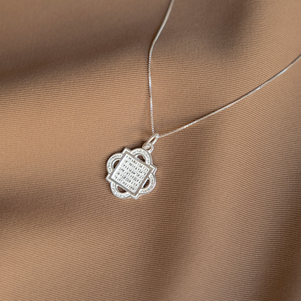 Madonna and Child Quatrefoil Silver Pendant - Sister the brand