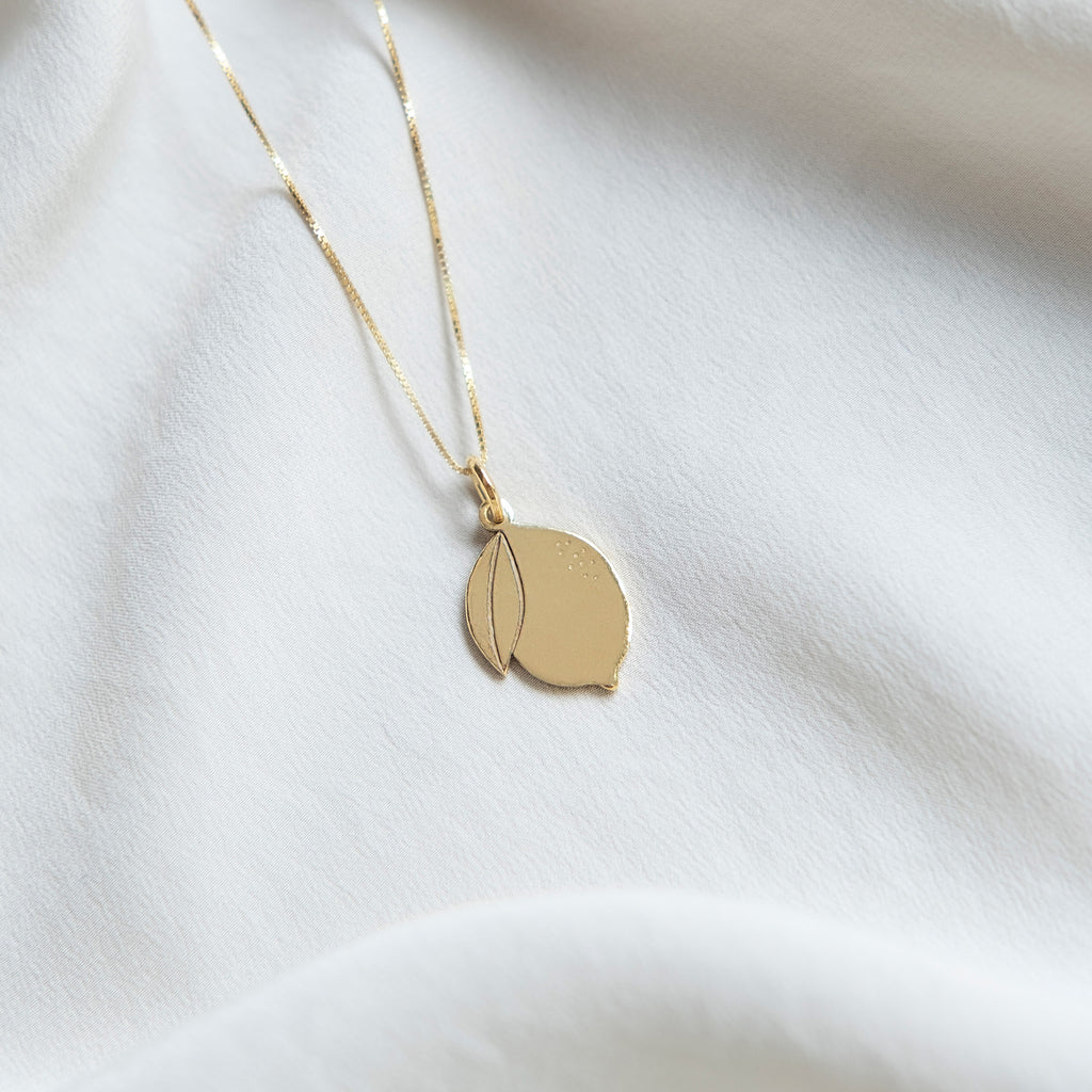 Lemon Pendant & Necklace - Gold-Plated Silver - Sister the brand