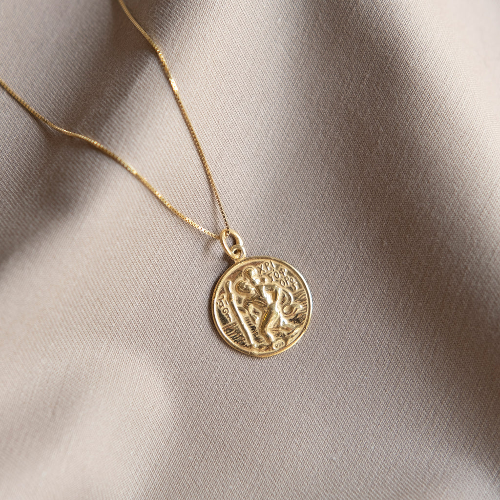 St Christopher and Madonna and Child Gold Pendant - Sister the brand