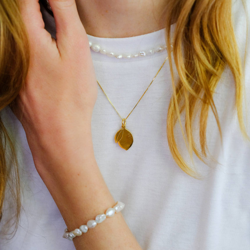 Lemon Pendant & Necklace - Gold-Plated Silver - Sister the brand