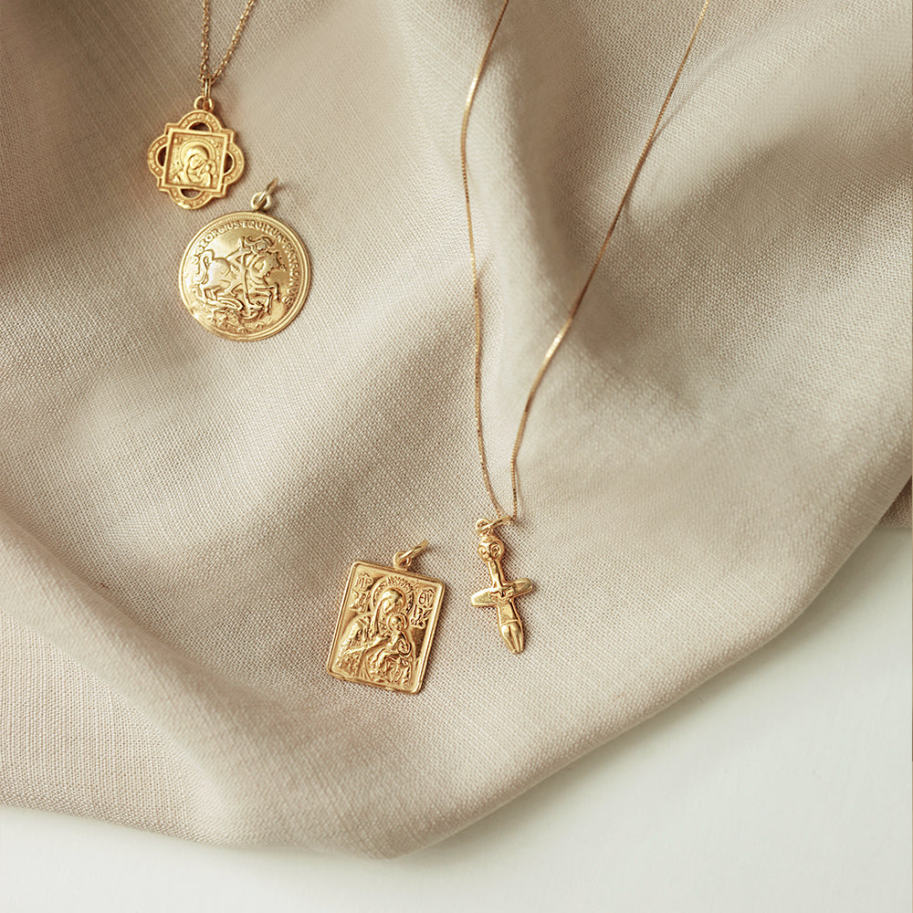 St George and the Dragon Gold Pendant - Sister the brand