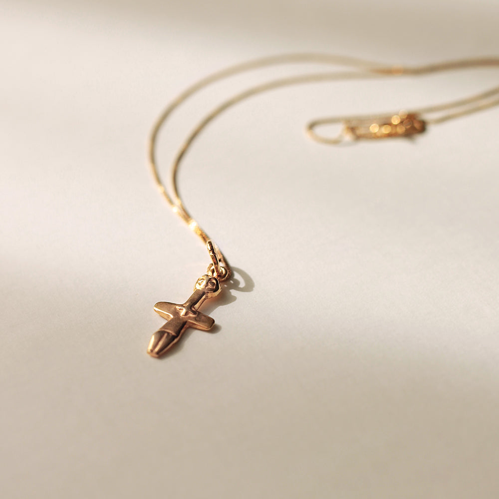 Neolithic Fertility Figurine Gold Pendant - Small - Sister the brand