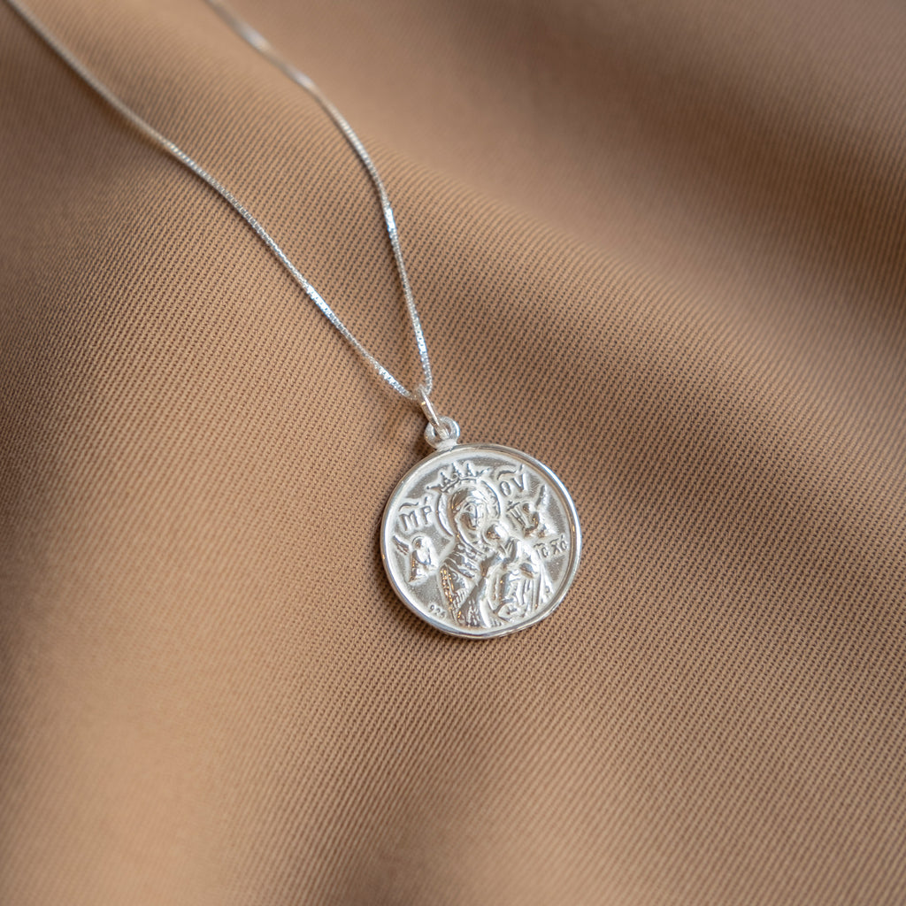 St Christopher and Madonna and Child Silver Pendant - Sister the brand
