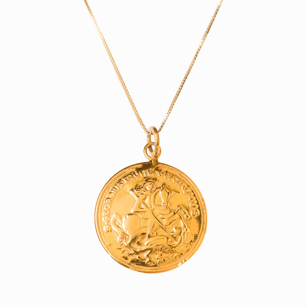 St George and the Dragon Gold Pendant - Sister the brand