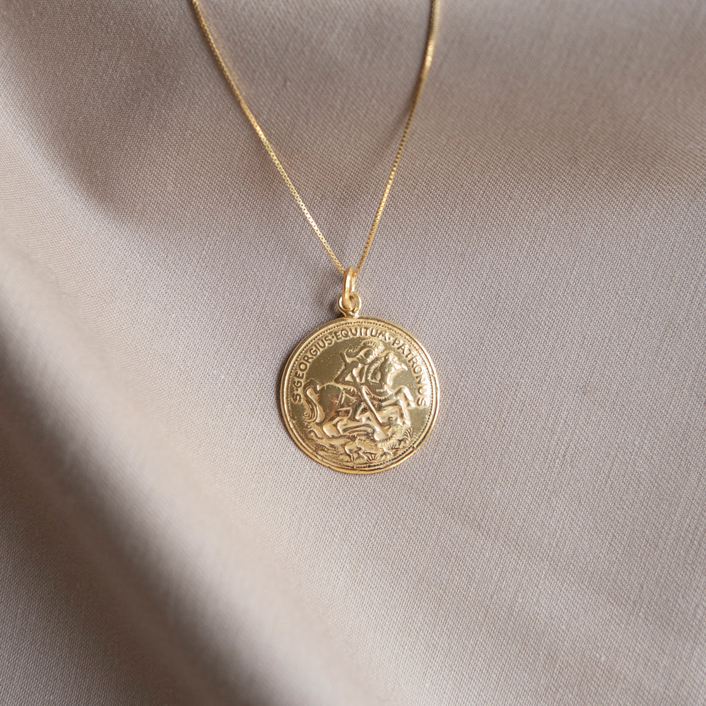 St George and the Dragon Gold Pendant - Sister the brand