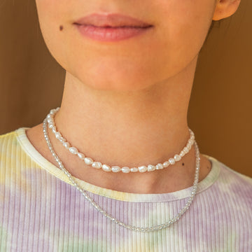 Silver Lining Glass Beaded Necklace - Sister the brand