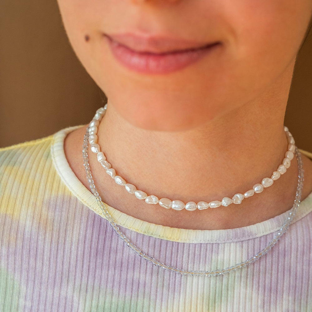 Crystal Water Glass Beaded Necklace - Sister the brand