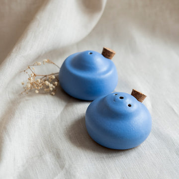 Light Blue Ceramic Salt and Pepper Shaker Set - Sister the brand