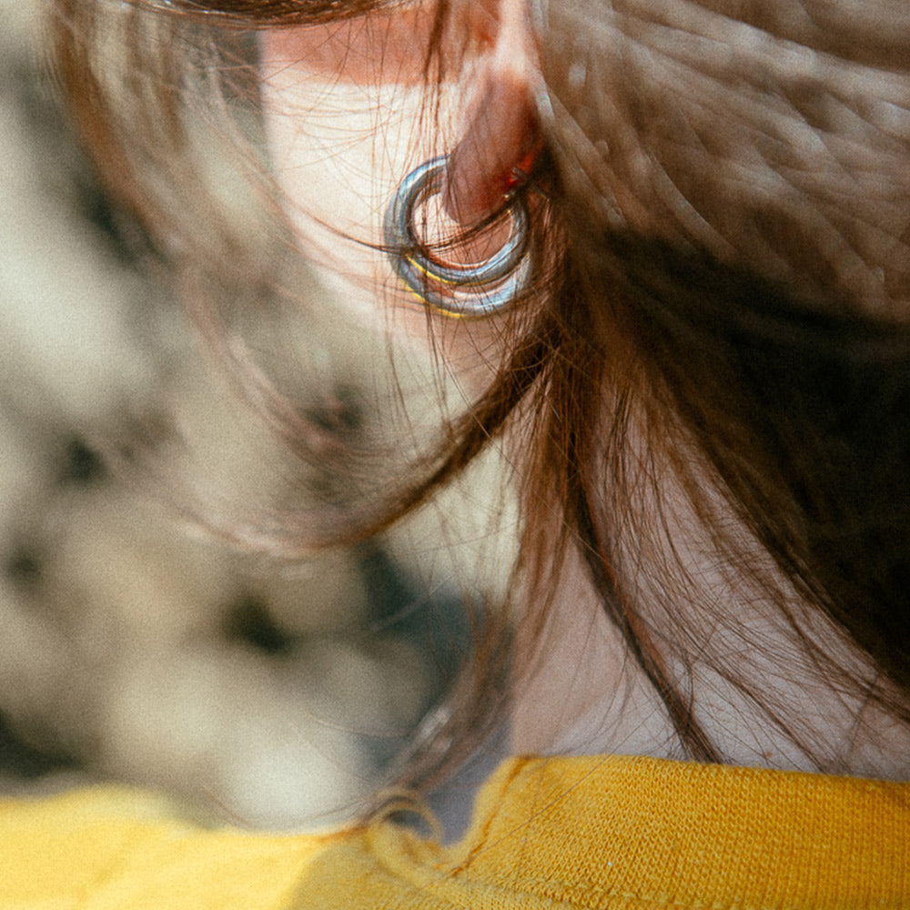 Chunky Hoop Earrings - Large - Silver - Sister the brand