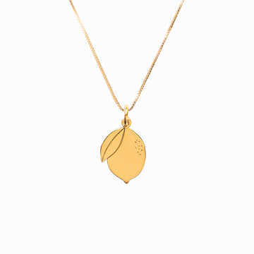 Lemon Pendant & Necklace - Gold-Plated Silver - Sister the brand