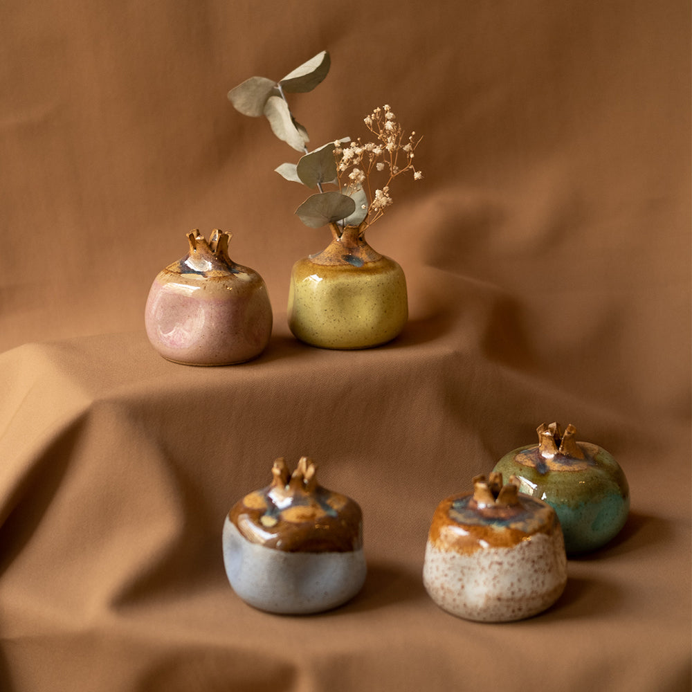 Purple and Brown Ceramic Pomegranate - Sister the brand