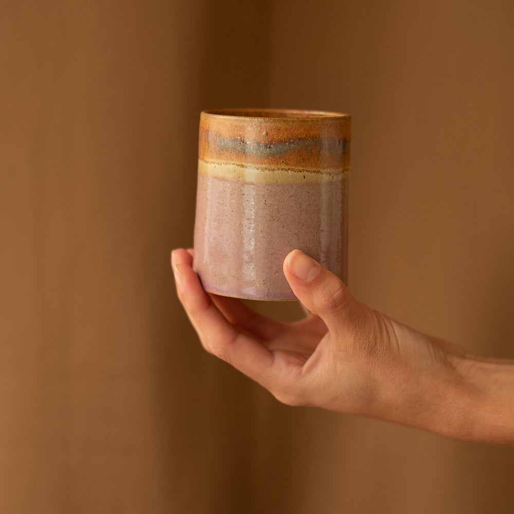 Purple and Brown Ceramic Tumbler - Sister the brand