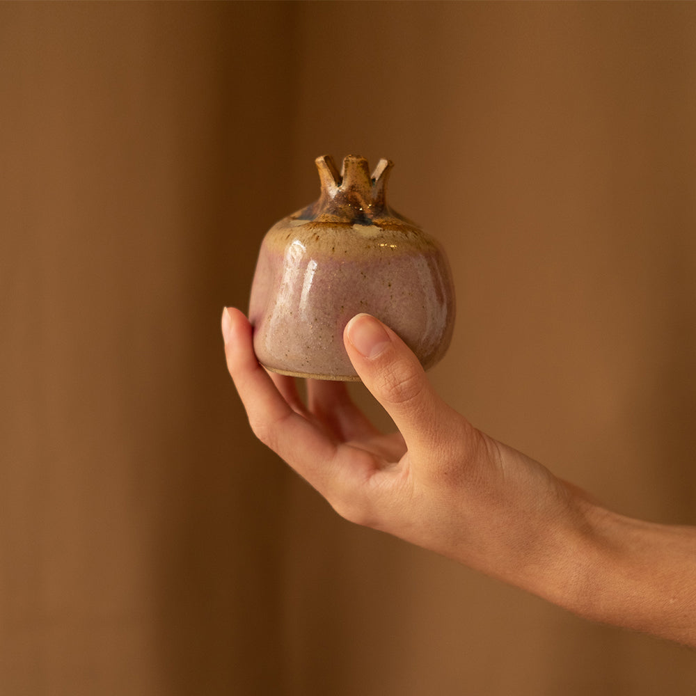 Purple and Brown Ceramic Pomegranate - Sister the brand